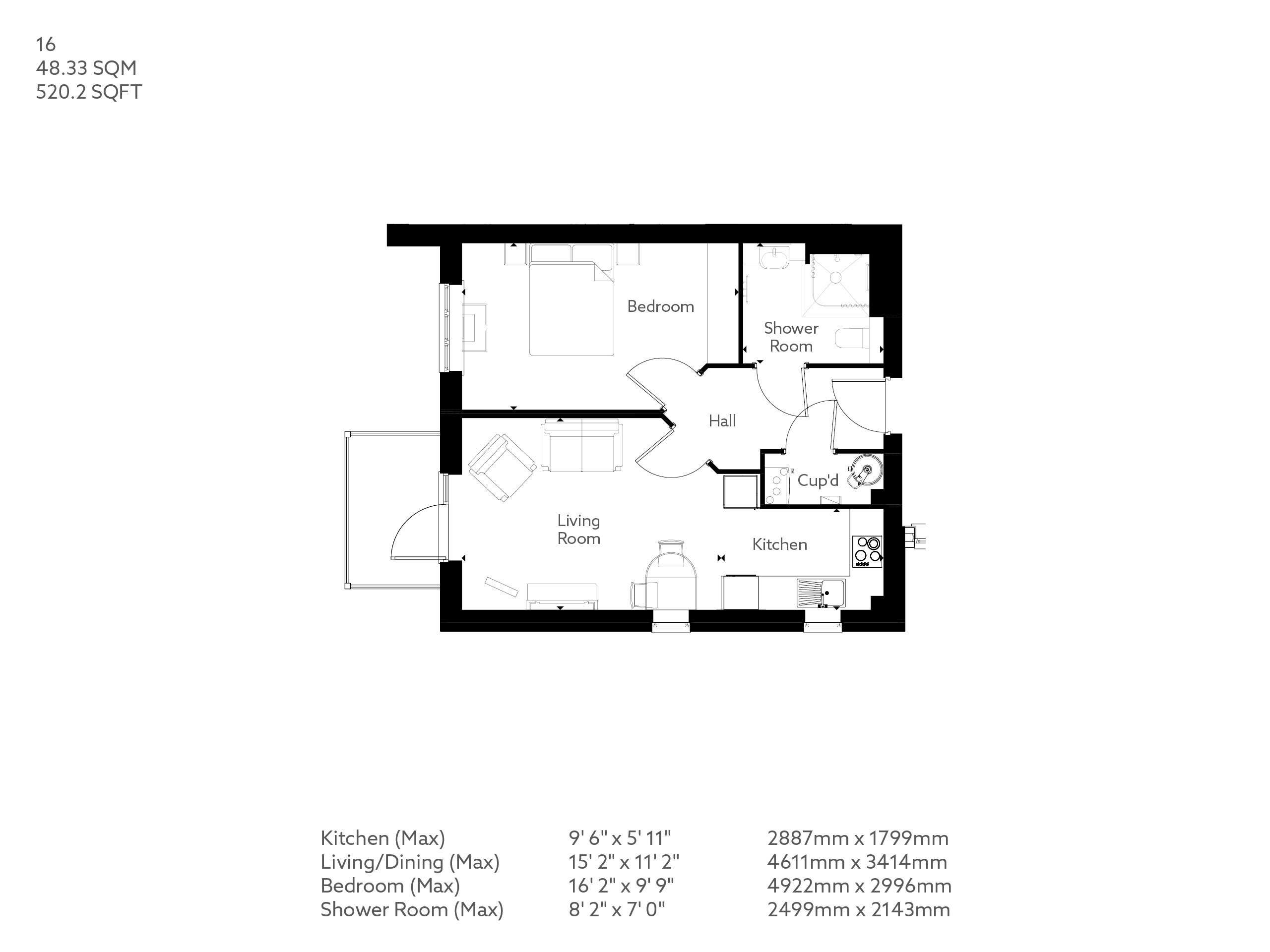 1Bed Retirement Apartment Milton Keynes Property 16 Bluebell House