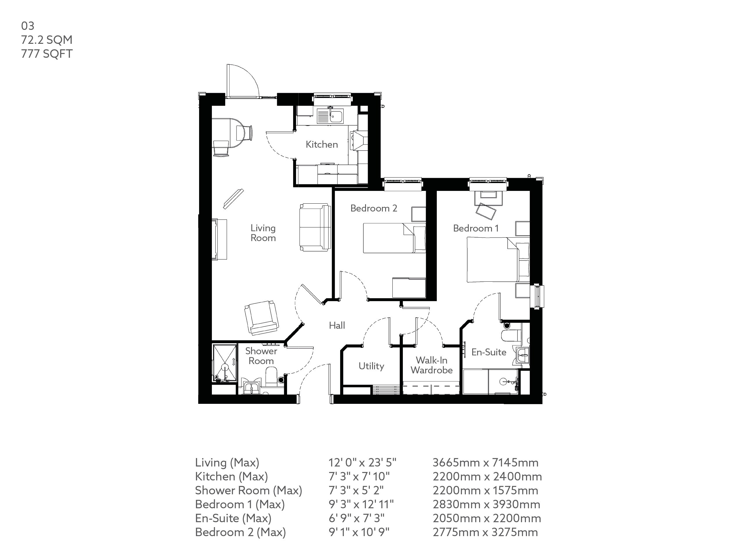 2 Bed Retirement apartment Willaston Property 03 Symonds Grange