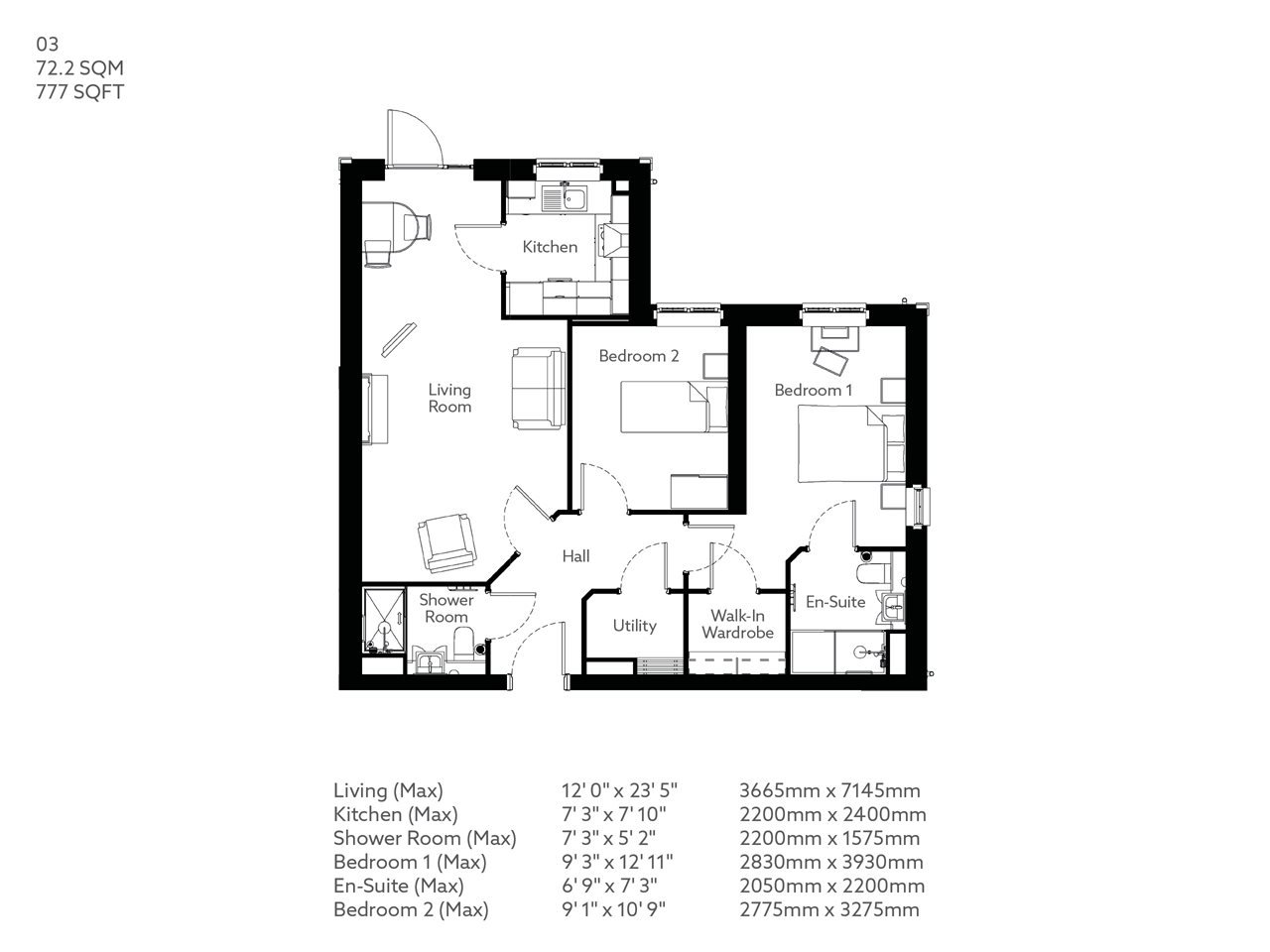 2 Bed Retirement apartment Willaston | Property 03 | Symonds Grange ...