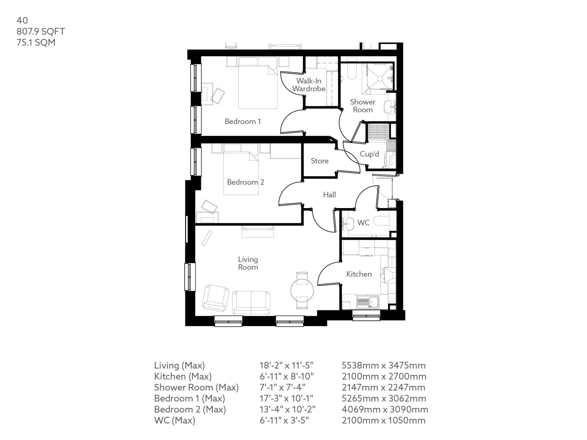 2-Bed Retirement Apartment Buxton | Property 40 | Devonshire Place ...