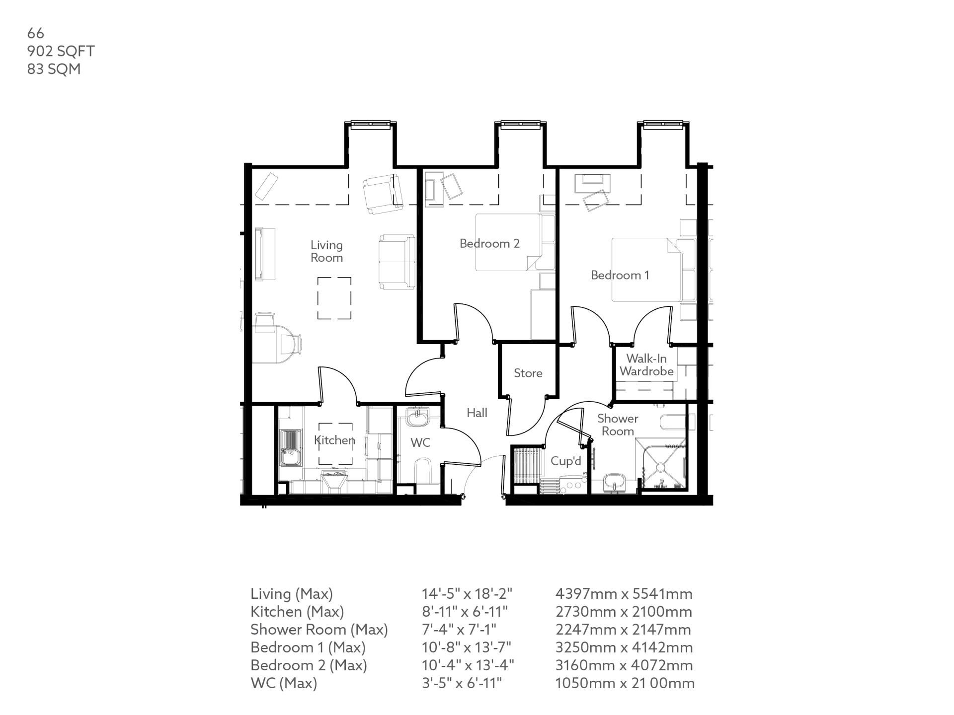 2-Bed Retirement Apartment Buxton | Property 66 | Devonshire Place ...