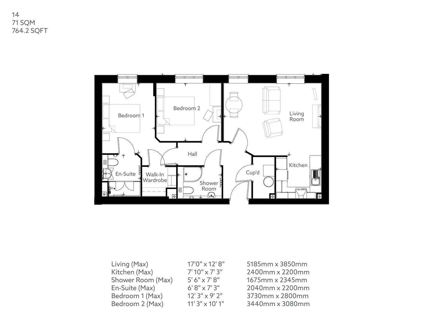 2-Bed Retirement Apartment Great Dunmow | Property 14 | Stane House ...