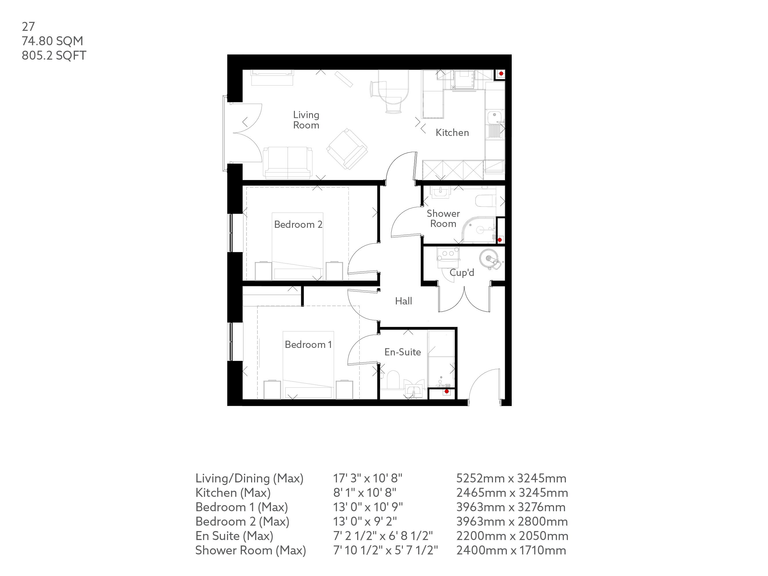 2 Bed Retirement apartment Newcastle Upon Tyne | Property 27 | Clothier ...