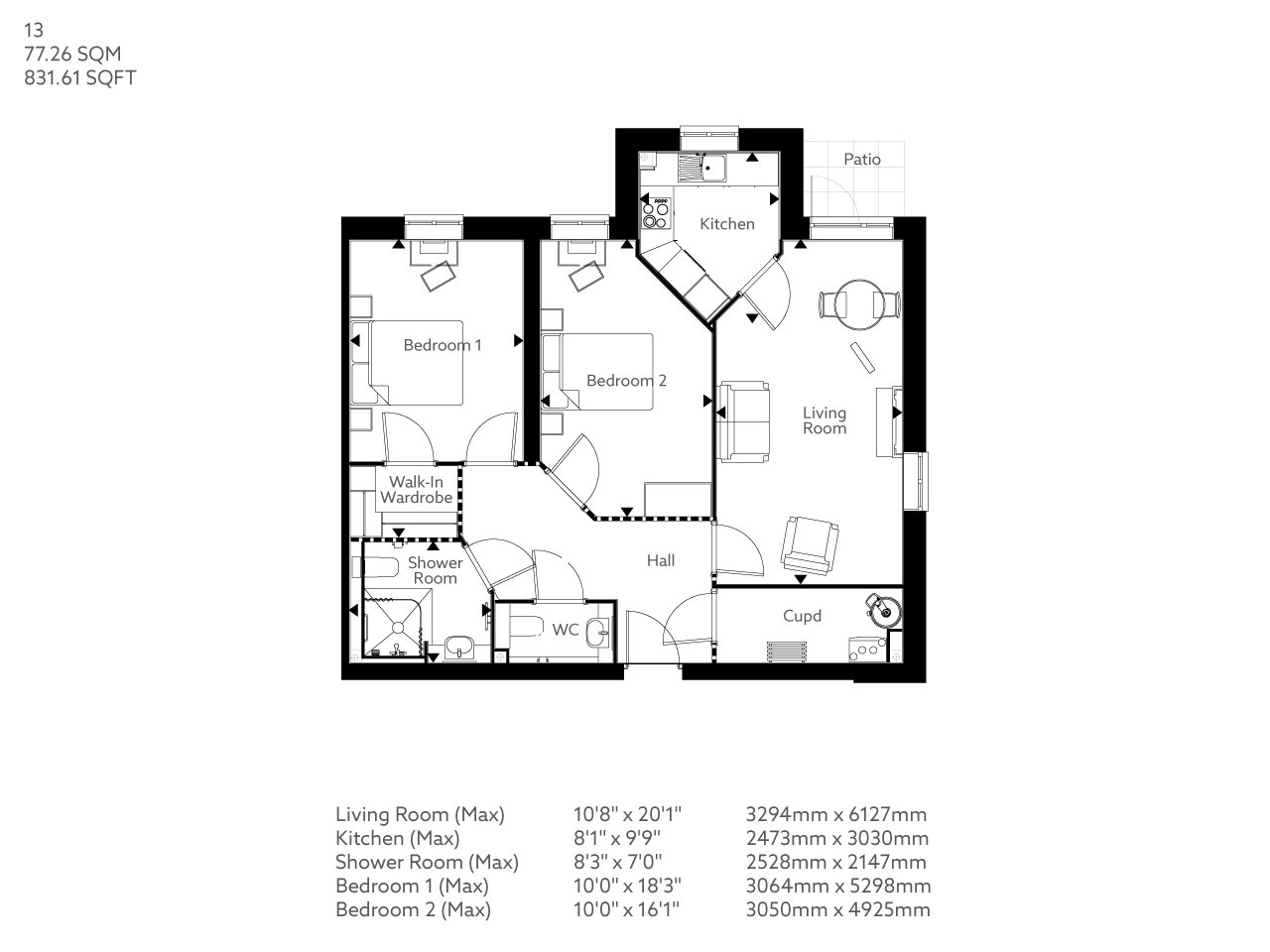 2-Bed Retirement Apartment Dover | Property 13 | Elkington House ...