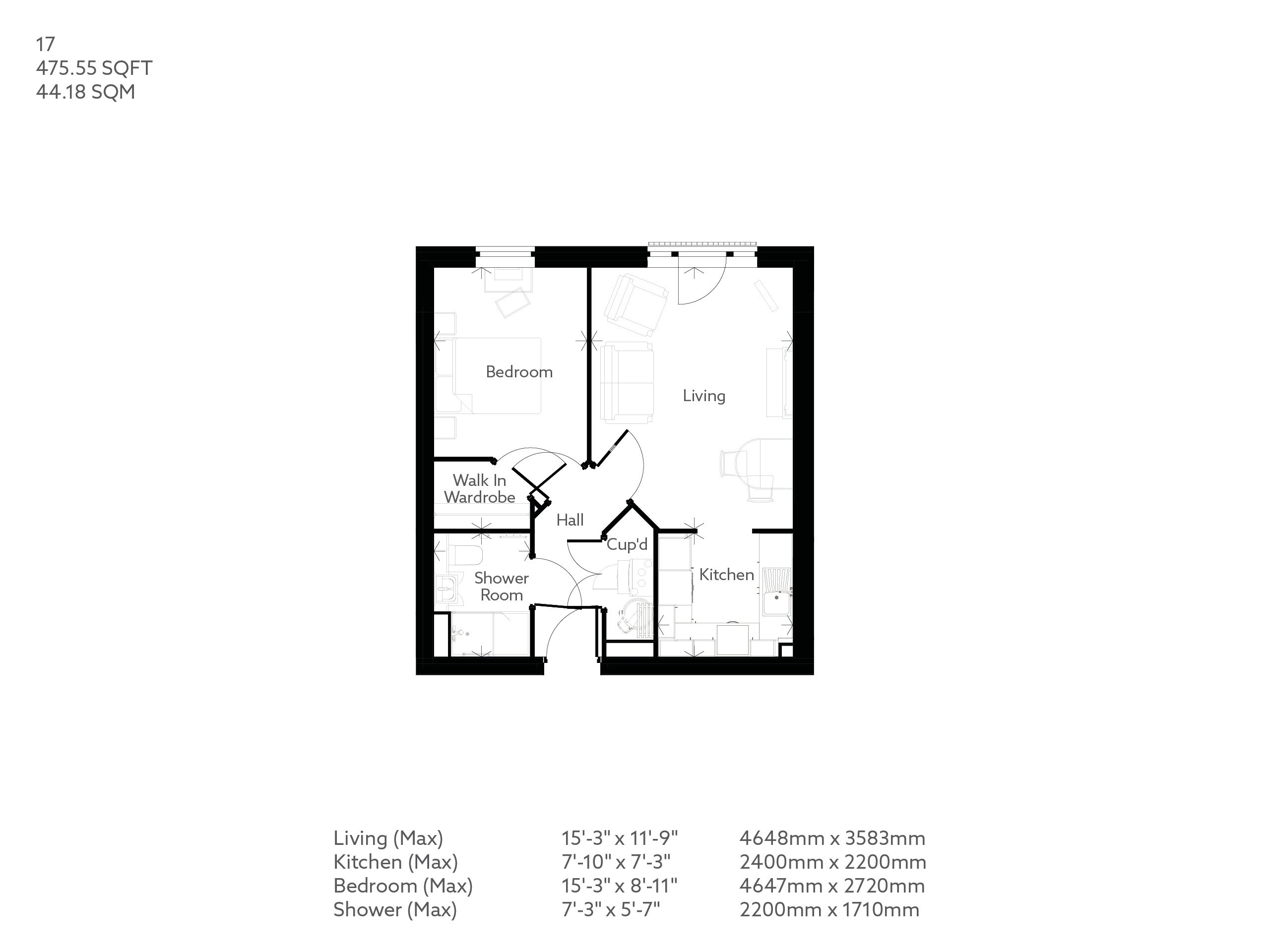 1 Bed Retirement apartment Goring-by-Sea | PROPERTY 17 | Walnut Tree ...