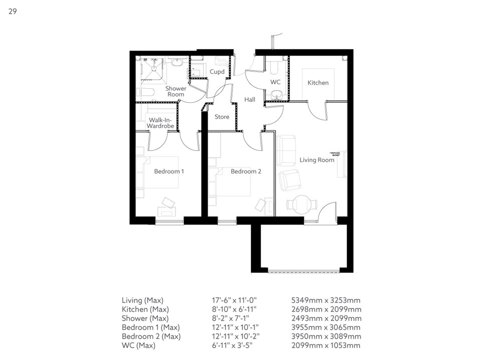 2-Bed Retirement Apartment Lichfield | Property 29 | Stowe Place ...