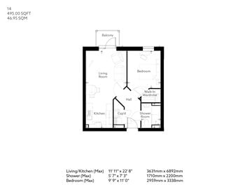 1 Bed Retirement apartment Martlesham Heath | Property 14 | Squadron ...