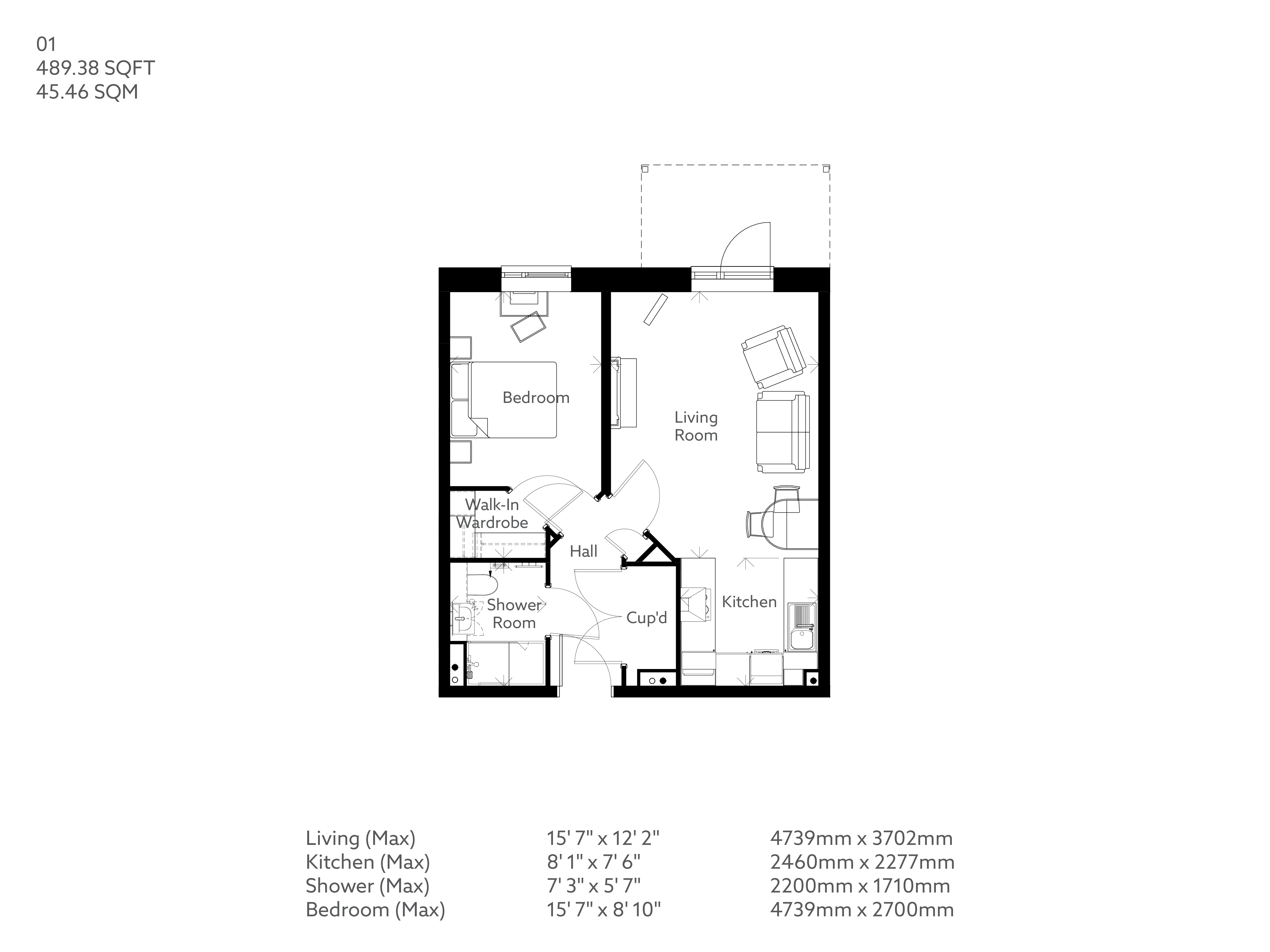 1Bed Retirement Apartment Warminster PROPERTY 01 Crescent Place