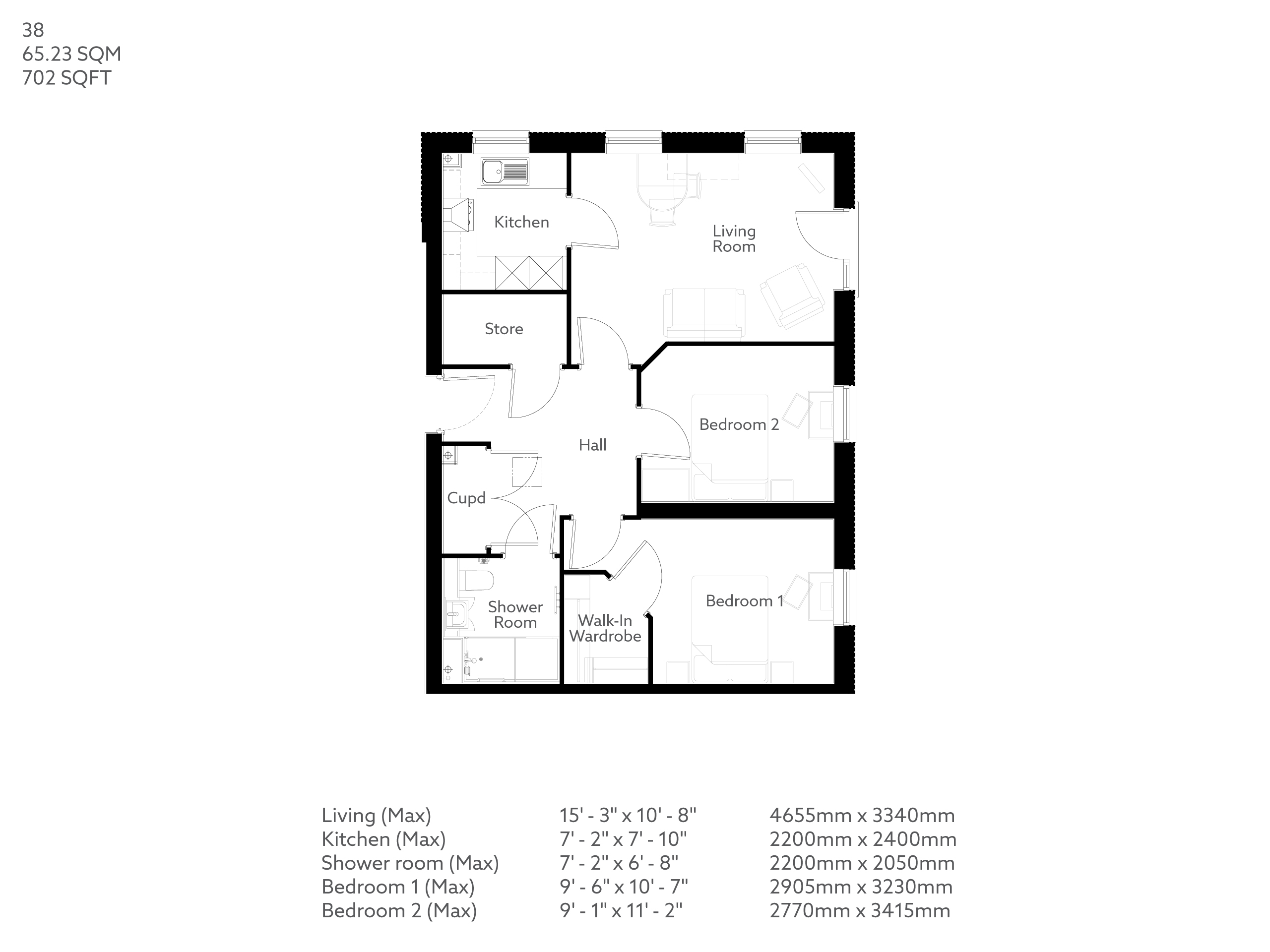 2-Bed Retirement Apartment Studley | Property 38 | Priory Place ...