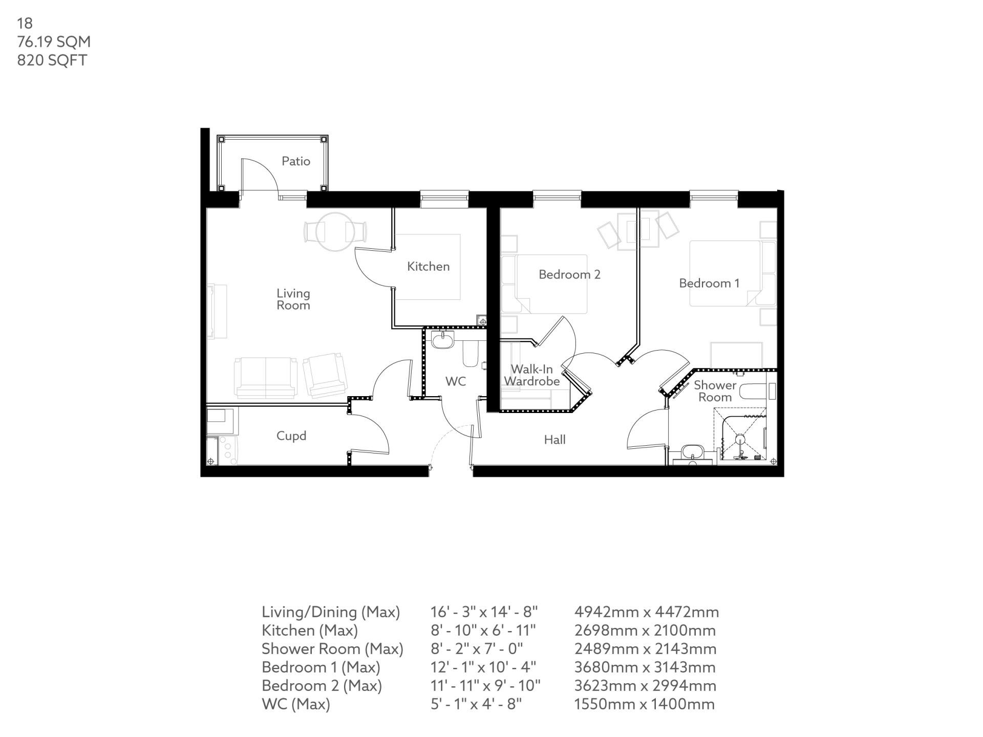 2-Bed Retirement Apartment Shirley | Property 18 | Wheatley Place ...