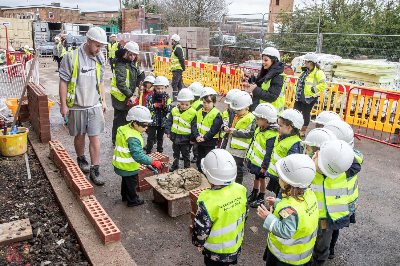 School pupils give bricklaying a go at McCarthy Stone sites | McCarthy ...